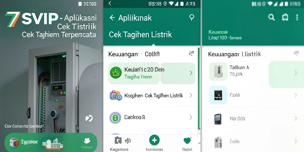 Tampilan antarmuka intuitif untuk cek tagihan listrik.