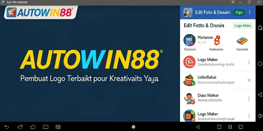 Tampilan antarmuka pengguna AUTOWIN88 yang intuitif untuk desain logo.