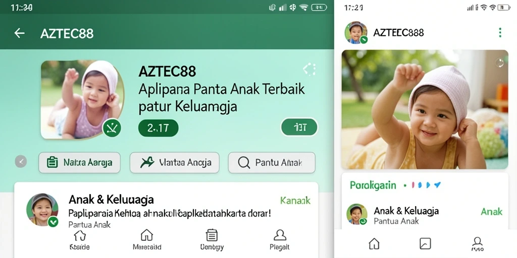 Tampilan antarmuka AZTEC88 yang sederhana dan fungsional untuk Pantau Anak.