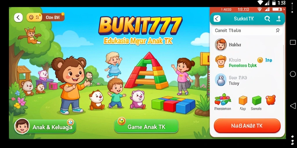 Tampilan antarmuka BUKIT777 yang ceria dan berwarna-warni.
