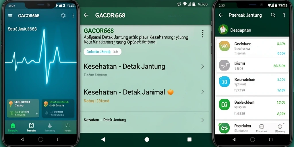 Antarmuka pengguna GACOR668 dengan fitur pemantauan detak jantung.