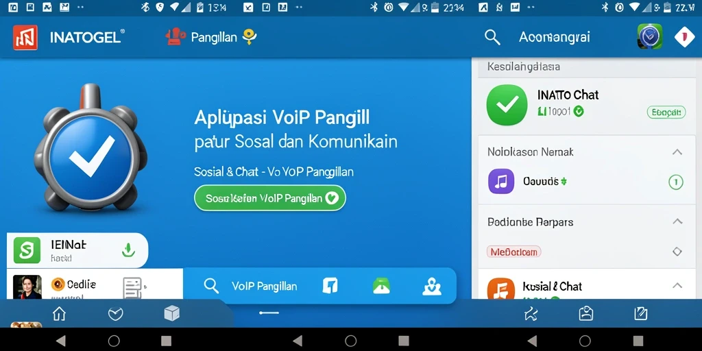 Antarmuka INATOGEL yang intuitif untuk VoIP Panggilan.