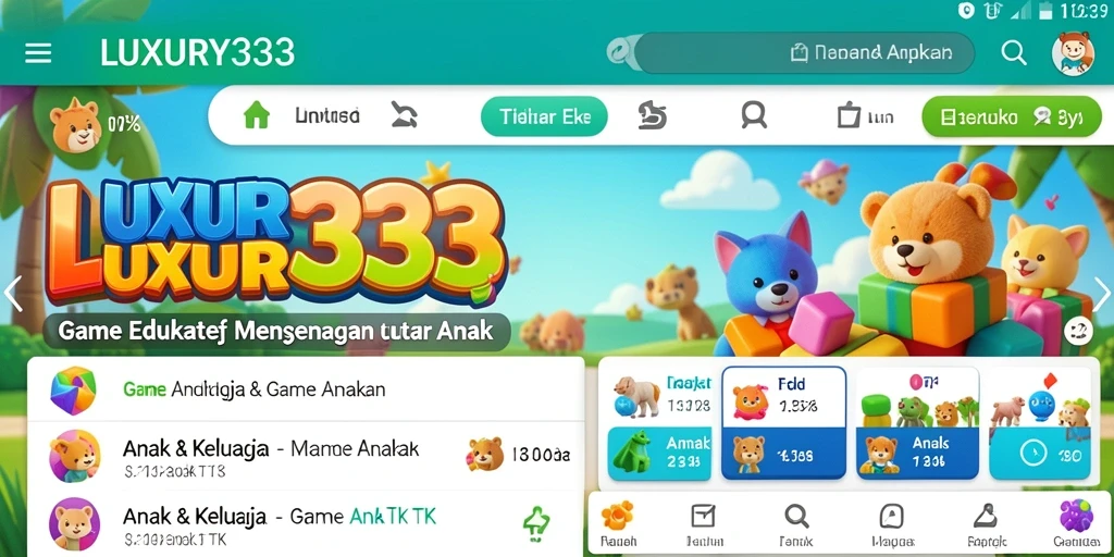 Antarmuka menarik dan edukatif dari LUXURY333.