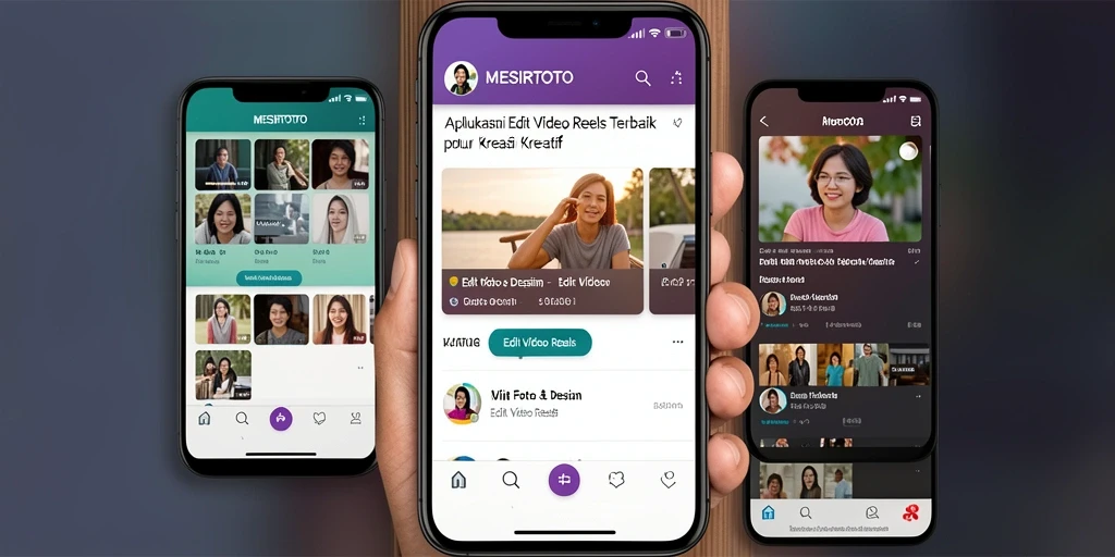 Antarmuka aplikasi MESIRTOTO untuk Edit Video Reels yang menarik dan user-friendly.
