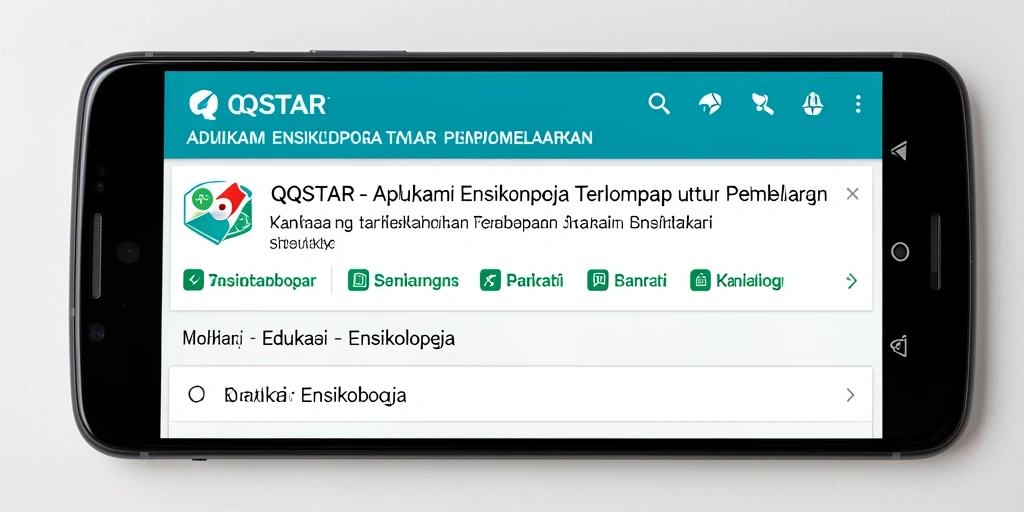 Antarmuka aplikasi QQSTAR yang menarik dan informatif.