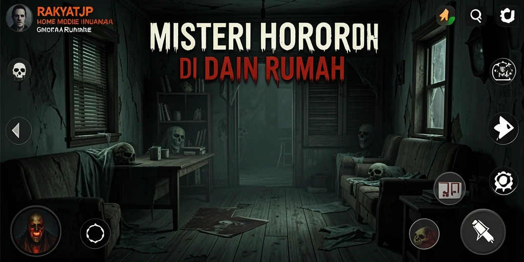 Antarmuka RAKYATJP yang menyeramkan dan penuh misteri.