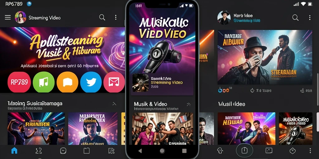 Tampilan antarmuka aplikasi RP6789 untuk streaming video.