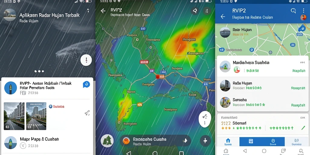 Tampilan antarmuka interaktif aplikasi Radar Hujan RVIP2.