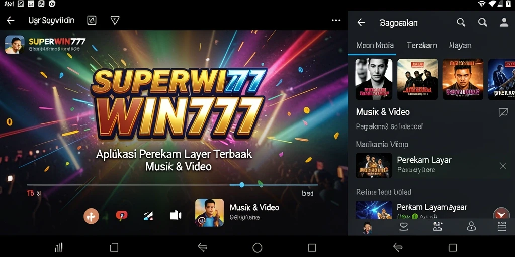 Screenshot antarmuka aplikasi Perekam Layar SUPERWIN777.
